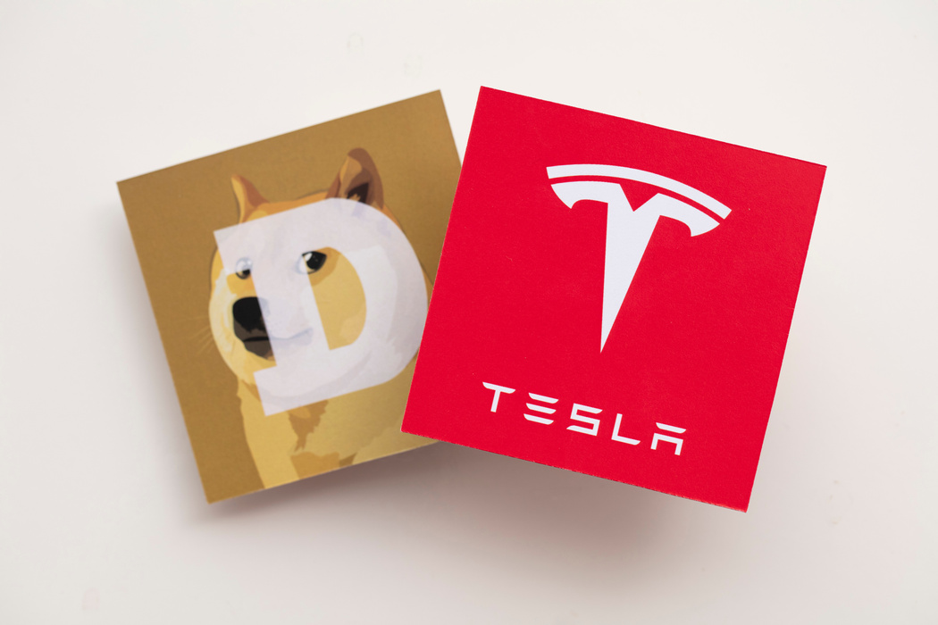 Tesla Electric Vehicle and Dogecoin Cryptocurrency