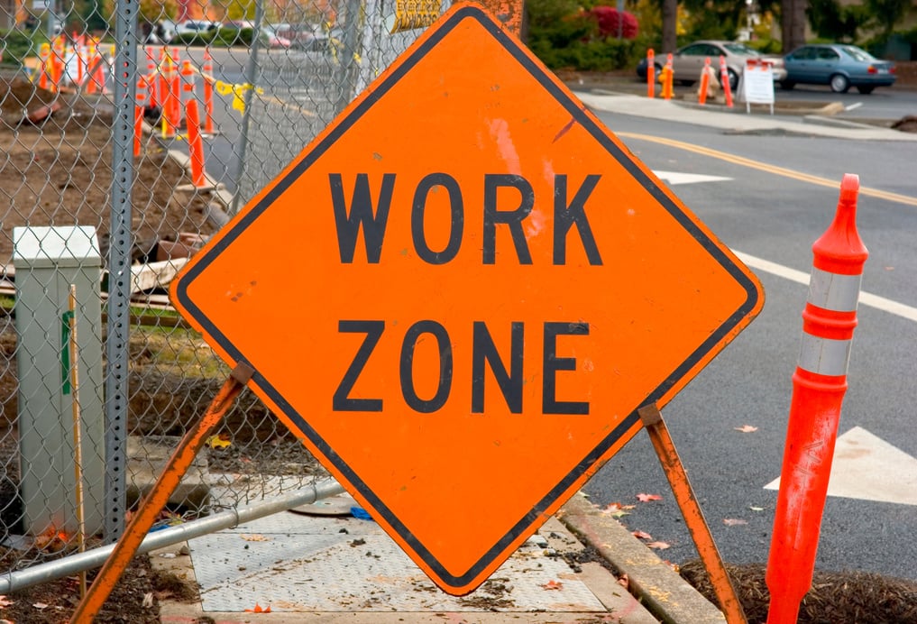 Work Zone: Construction Site Sign