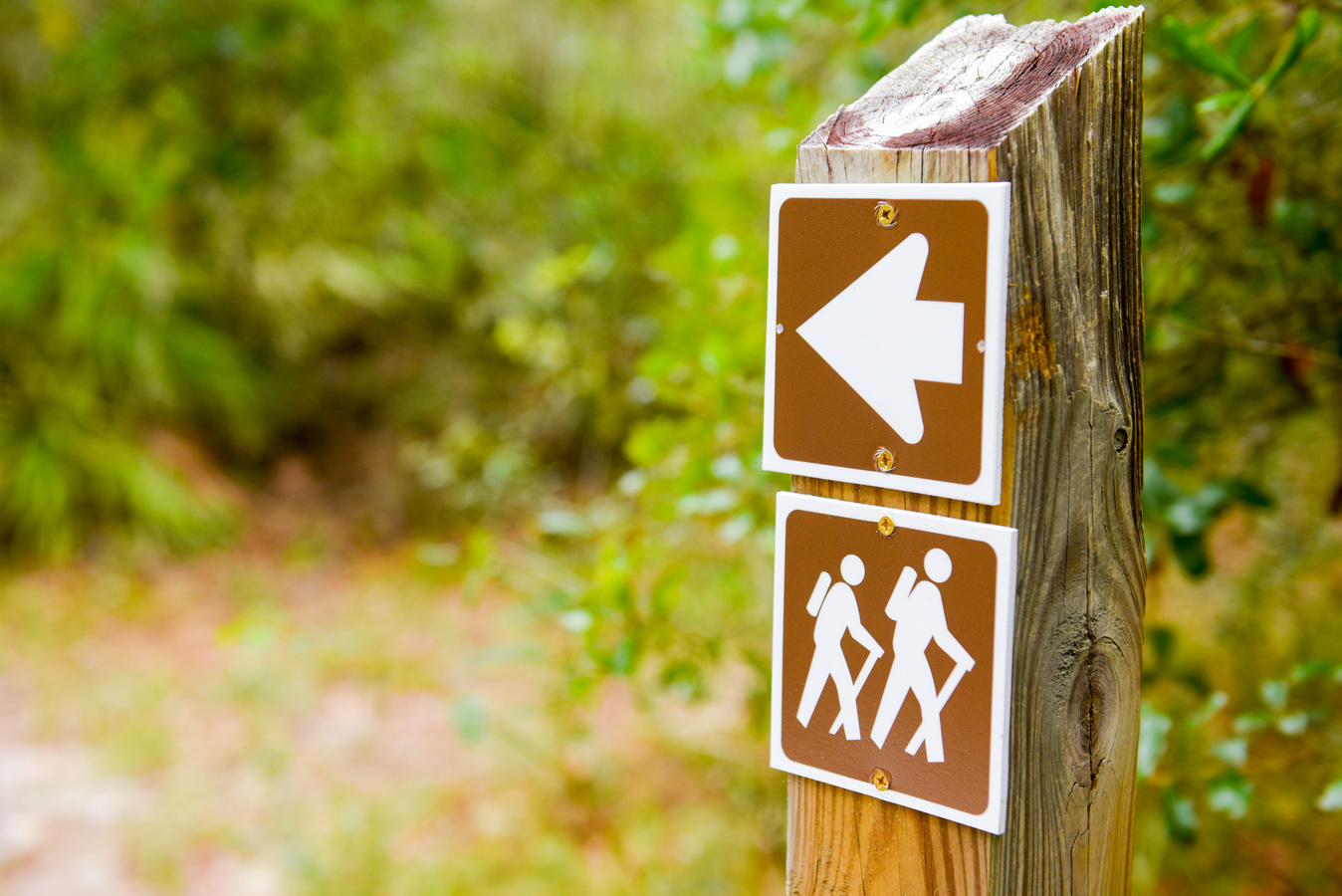 Hiking trail sign